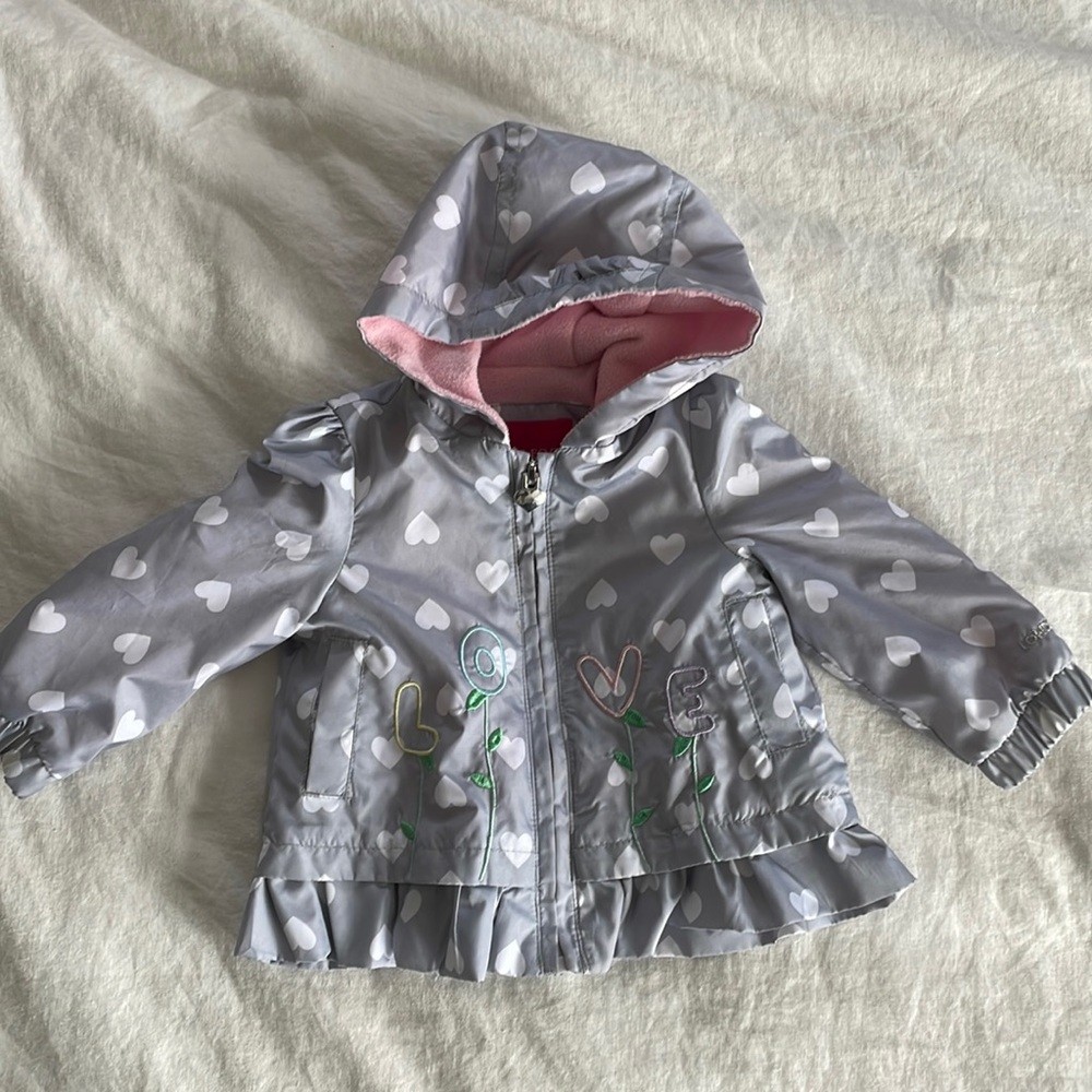 London Fog windbreaker jacket with fleece lining - 6-9 months